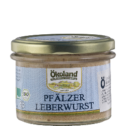 Produktfoto zu Pfälzer Leberwurst Glas Öko